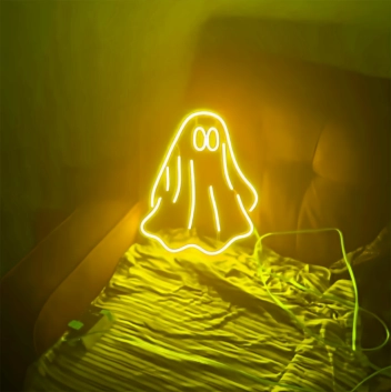 Halloween Little Ghost Neon Sign