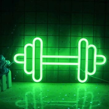 Gym Dumbbell Neon Sign
