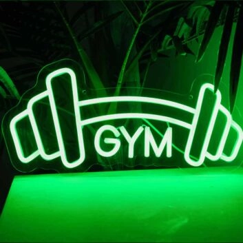 Customize Gym Barbell Neon Sign