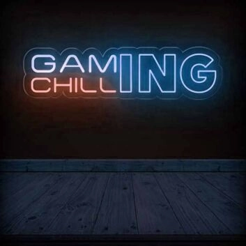GAMING CHILL Game Room Decor Neon Sign