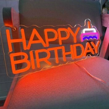 HAPPY BIRTHDAY Celebration Neon Sign