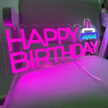 HAPPY BIRTHDAY Celebration Neon Sign