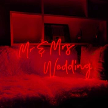 Mr and Mrs Wedding Decor Neon Sign