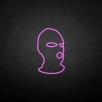 Masked man&#39; neon sign