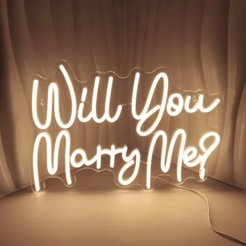 Will You Marry Me? Proposal Style 3 Neon Sign