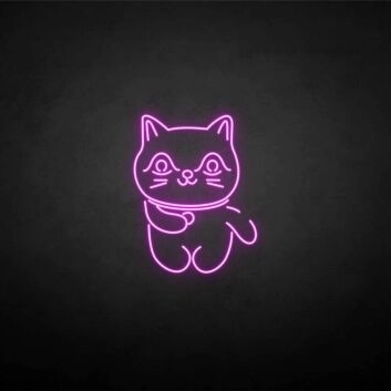 &#39;Lucky Cat&#39; neon sign