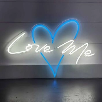 Heart Love You Wedding Neon Sign