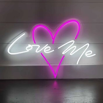 Heart Love You Wedding Neon Sign