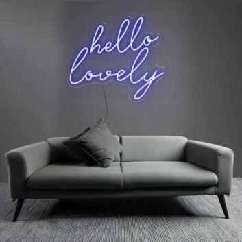 Charming Hello Lovely LED Neon Sign