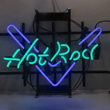 Hot Rock Cool Iron Frame Neon Sign