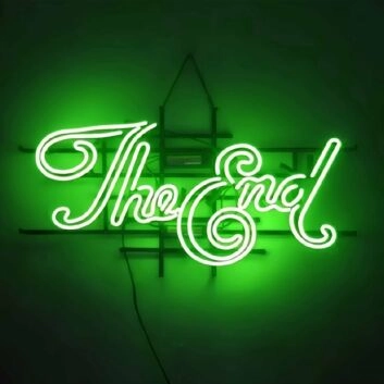 The End Dramatic Iron Frame Neon Sign