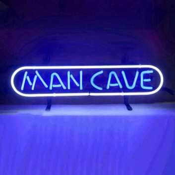 MAN CAVE Rugged Iron Frame Neon Sign