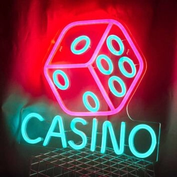 Customize Casino Dice Game Night Neon Sign