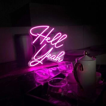 Hello yeah neon sign