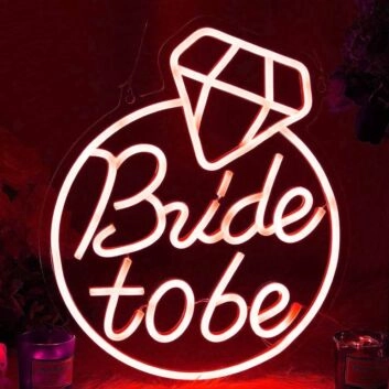 Bride to Be Wedding Engagement Ring Neon Sign