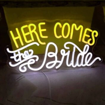 Here Comes the Bride LED Neon Sign