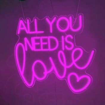 Romantic All You Need is Love Neon Sign