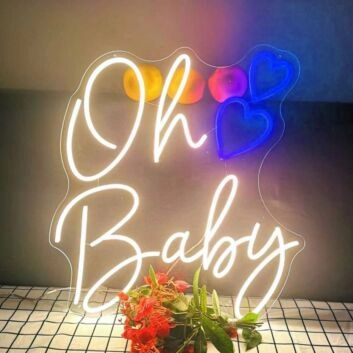 Oh Baby Heart Neon Sign