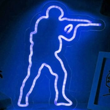 CSGO Military Man Game Neon Sign