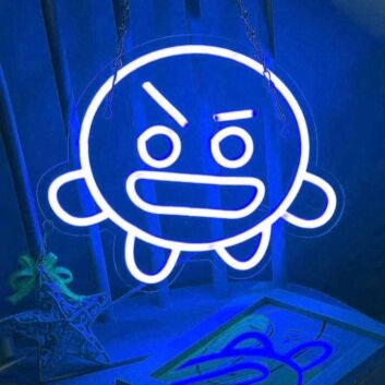 Crazy Round Monster Game Neon Sign