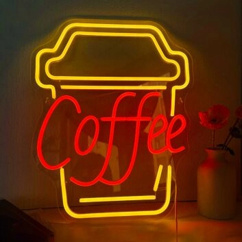 Customize Portable Coffee Cup Neon Sign