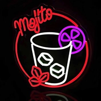 Bright Mojito Drink Neon Sign