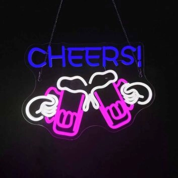 Customize Cheers Toasting Neon Sign
