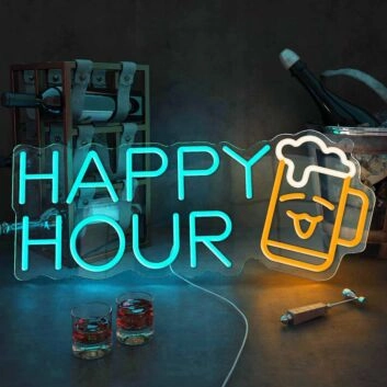 Customize Happy Hour Beer Time Neon Sign