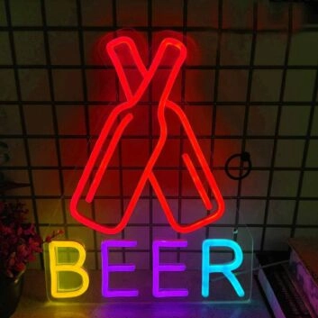 Customize Joyful Drinking with Bottle Neon Sign