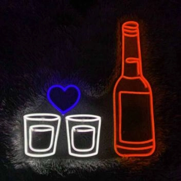 Beer Mug Heart Cheers Neon Sign