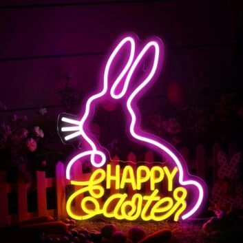 Cute Easter Bunny Neon Sign