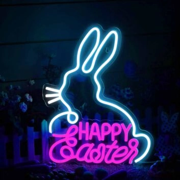 Cute Easter Bunny Neon Sign