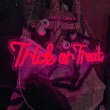 Halloween Trick or Treat Neon Sign