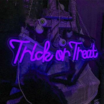 Halloween Trick or Treat Neon Sign