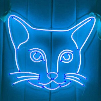 Dazed Cat Neon Sign
