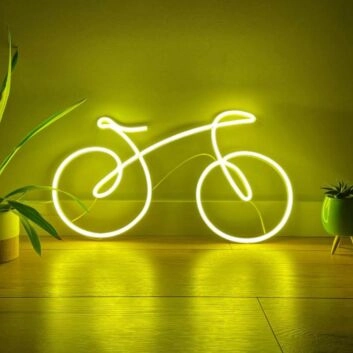 Abstract Line Bicycle Neon Sign