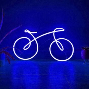 Abstract Line Bicycle Neon Sign