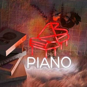 Customize Mini Piano Decor Neon Sign