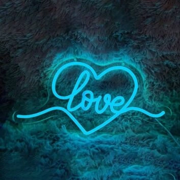 Romantic Heart Love Wedding Neon Light