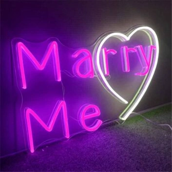 Marry Me Wedding Neon Sign