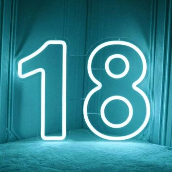 Number Birthdays LED Neon Sign