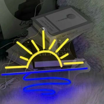 Sunrise Over the Sea Neon Sign