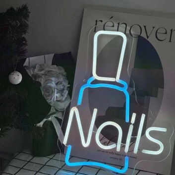 Customize Sleek Nail Polish Bottle Neon Sign