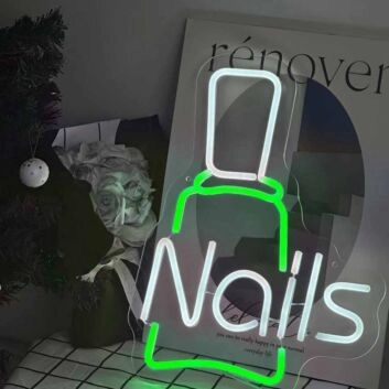 Customize Sleek Nail Polish Bottle Neon Sign