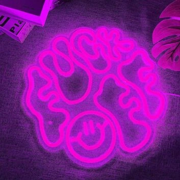 Fuck Off Bold Abstract Lines Neon Sign