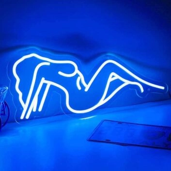 Sexy Female Body Lines Alluring Neon Sign