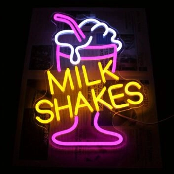 Customize Milk Shakes Ice Cream Refreshing Neon Sign