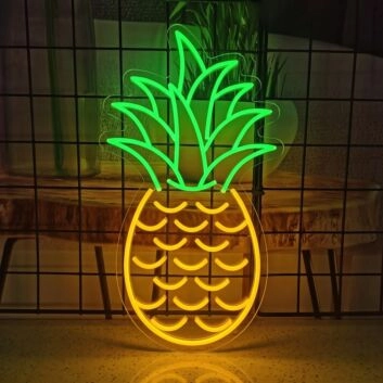 Pineapple Tropical Summer Plant Neon Sign for Fun Themed Parties and Cafes