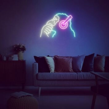 Music Chimpanzee With Headphones Neon Sign for Music Lovers