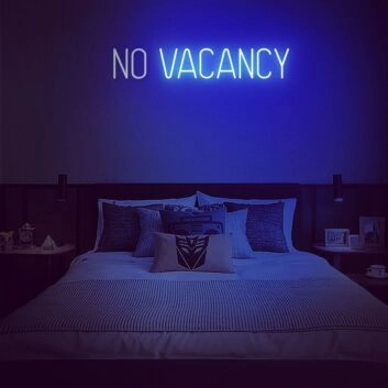 No Vacancy Flash Neon Sign for Unique and Edgy Decor